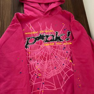 Sp5der Pink Punk Hoodie (M) *BRAND NEW*